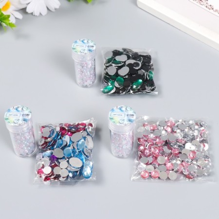 Decor "Pink-blue gradient" d = 4 mm 10 g 200 pcs 5x2.5 cm, mix