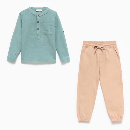Kit for children (legsliv/trousers), green color, height 110cm