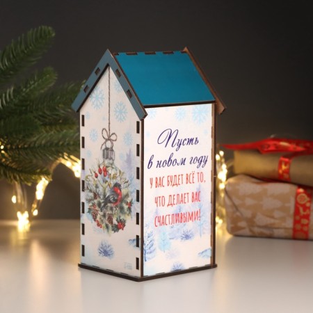 New Year's tea house "Let everything be all" 20x10.5x9.5 cm-2
