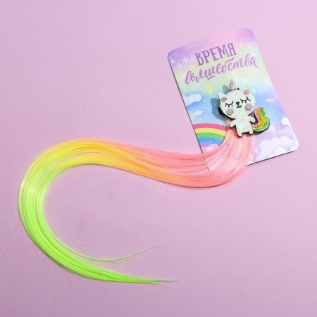 Hair clips, colored strand "Time of magic"-3