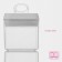 Bank for bulk products with a vacuum lid of a share, 500 ml, 9.5 × 9.5 × 10 cm, white color