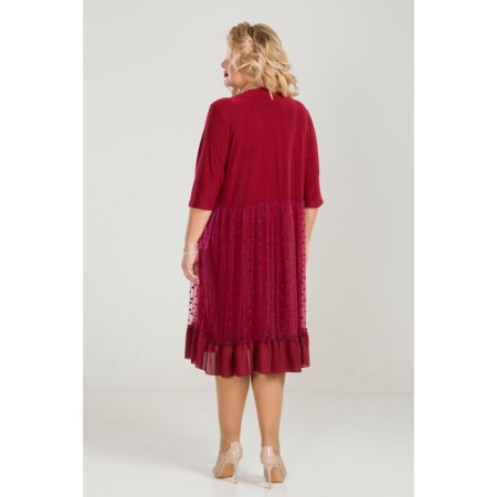 Women's dress, size 56, burgundy color-5