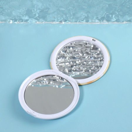 Mirror folding "tenderness", d = 7.5 cm, yellow color-2