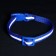 The collar is two -layer with fastx and a reflective strip, 30 x1.5 cm, blue