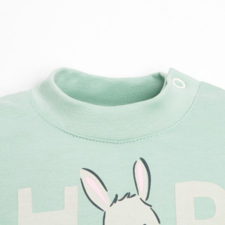Kit: jumper and pants crumb I am a “bunny”, height 80-86 cm, olive color-3
