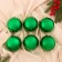 Set of balls plastic D-8 cm, 6 pcs "gloss" green