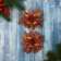 Jewelry decoration "Precious Flower" (set 2 pcs) with twigs, 12 cm, gold