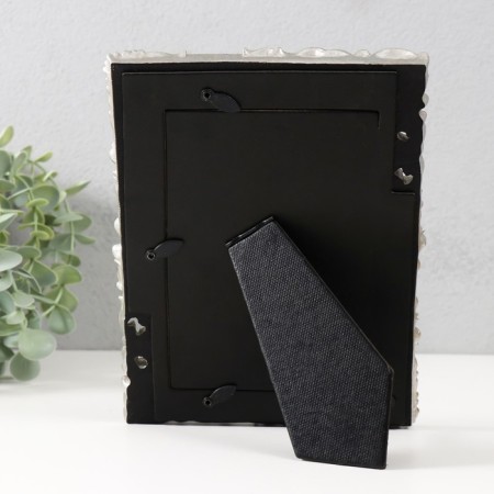 Photo frame Polystone 10x15 cm "Flowers and ornate pattern" silver with a mirror 15.9x1.7x20.5 cm 987726-3