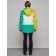 Ski jacket female, size 46, yellow color