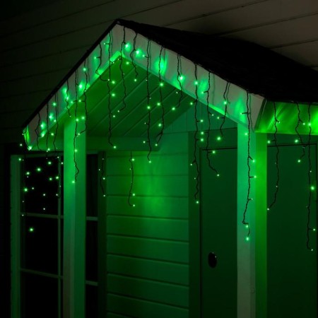 Girlyanda "Furmy" 4 × 0.6 m, IP44, dark thread, 180 LED, Green glow, 8 modes, 220 V