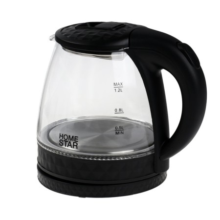 Electric kettle Homestar HS-1053, glass, 1.2 l, 1500 watts, black-1