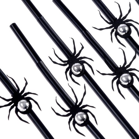 Tubes "Black Spiders", in the set 6 pcs., With silver-2