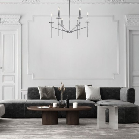 EUROSVET Anders ceiling 60142/6, E14, 6x60W, 700x700x620 mm, chromium color-3