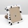 Double clawberry for kittens on a stand, jute, 30 x 28 x 32 cm, Dalmatian