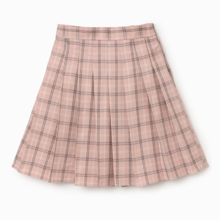 Women's skirt in Minaku fold: casual collection color pink cage, pr 44-8