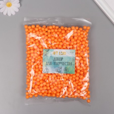 Decor for creativity Polyn -plast "Assorted balls" Orange set 10 grams-2