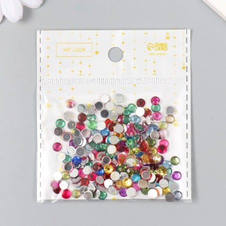 Set of decor for the creativity of rhinestones diameter 0.5 cm "Multi -colored" 12x12.5 cm weight - 5 g-4