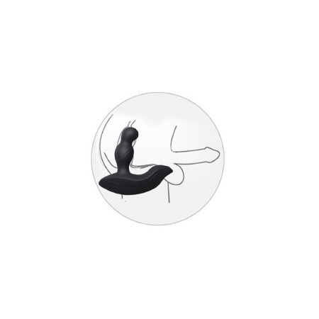 Livett Louis prostate stimulator with a rotating head, with a remote control, black, 13 cm-2