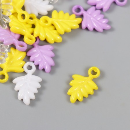 Decor for creativity "Leaves. Yellow, foller, white and transparent" NR 20 g 2.2x1.4x0.4 cm-2