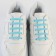 Silicone laces, set 6 pcs, blue color