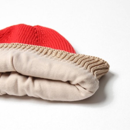 Children's hat minku rr 50-52, red/beige color-1