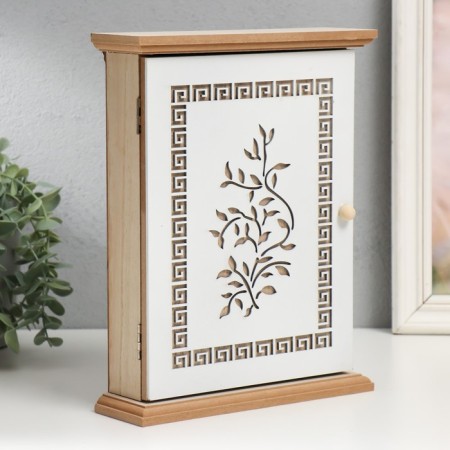Keywood tree 6 hooks "Tender leaves in the frame" 26.5x20.8x6.3 cm-1