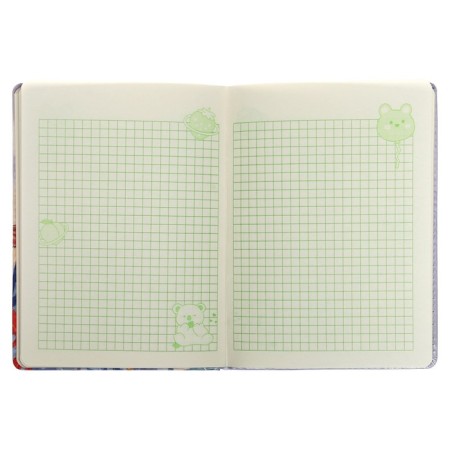 Gift notebook, A6+, 132 sheets, color block, with a curly refrain on a magnet, PVC cover, "anime", mix-6