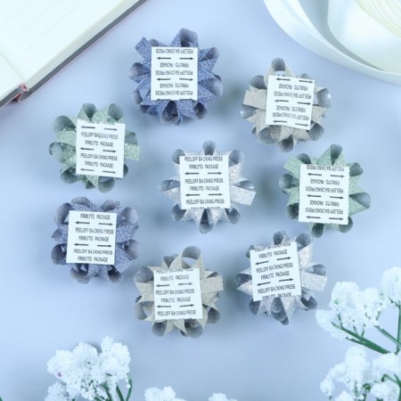 Bant star No. 3.5, packing 8 pcs., With sparkles, mix-1