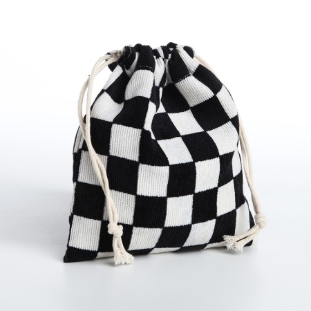 Cosmetic bag - a bag of ties, white/black color