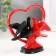 Souvenir Polystone "Doves by the Heart" Red-Cherry 12x11.5x4.5 cm