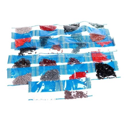 Diamond mosaic on a subframe with partial filling "Racing Machine", 20 x 30 cm-3