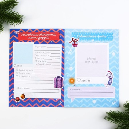 New Year. Questionnaire A5, 16 sheets, soft cover, "cool guy"-3