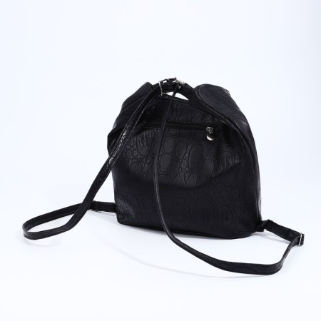Bag Women's bag with zipper, black color-5