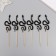 Decor for creativity "Black Snake" 12.5 cm (set 6 pcs)