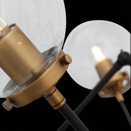 Ceiling Ceiling ST LUCE. SL234.402.08. Varieta. 8x40 watts, E27, 89x89x54 cm, black color, gold-12