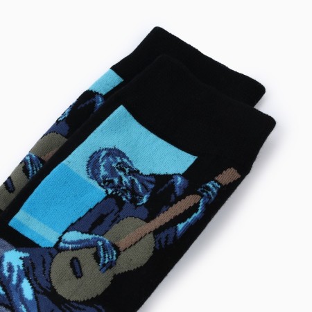 Unisex socks "Old guitarist" Pablo Picasso, blue color, size 35-42-1
