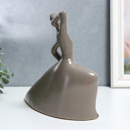 Souvenir Ceramics "Dance. Silhouette" Matte gray smoke 20.5x6x24 cm-4