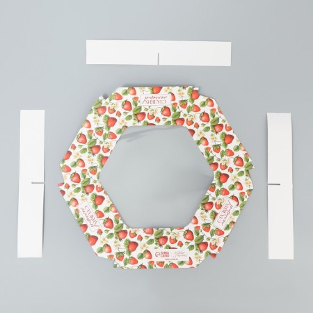 Confectionery box, packaging "Strawberry", 23 x 23 x 4 cm-3