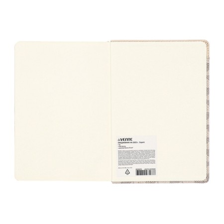 Dated 2025 DATA A5 168 sheets, DEVENTE. Expert, integral cover to leatherette, pocket, perforation, liesse, cream block 70 g/m2, gray-12