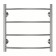 Water towel Terminus "Classic" P4, 500x500 mm, lower connection, chrome