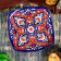 Largan Rishtan ceramics "Flowers", 25 cm, square, red