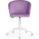 Computer chair Plastic Plastic/velor, white/purple 59x60x78 cm