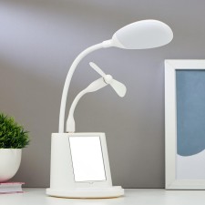 Table lamp with a mirror 91023/1 LED 5W USB AKB 3 mode Dimmer white 12x10.5x43 cm Risalux 473