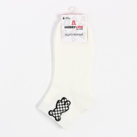 Women's socks "Bear in the cage" A. Nzhvyp1301-04, white color, river 36-40-4