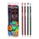 Chernographic pencil with an eraser, the NV body is triangular sharpened, in a tube, mix