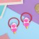 Hair gum "Baby" (set 2 pcs) ice cream, pink
