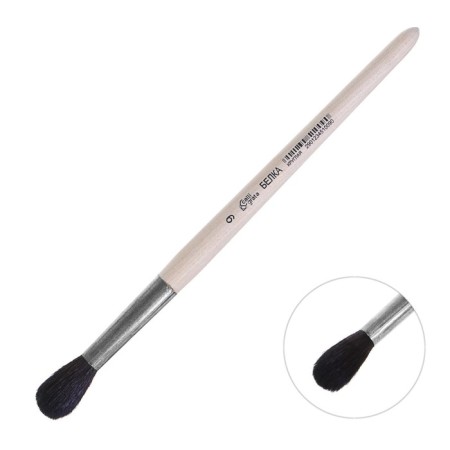 Round Brush No. 9 (clip diameter 9 mm; hair length 28 mm), wooden handle, calligrata-3
