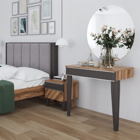 Tuale table "Monica No. 5", 850 × 470 × 750 mm, Avelano color / graphite anti -beach supermat-2