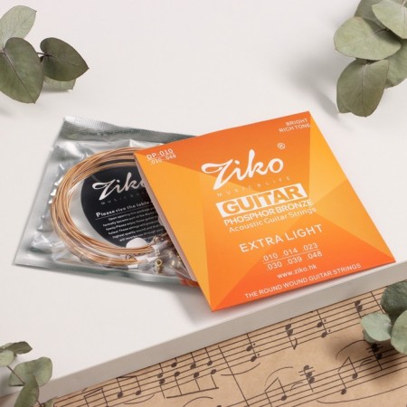 Crins of the acoustic guitar Ziko DP-010, 10-48, phosphorus bronze