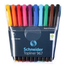 A set of capillary pens, 10 Schneider colors 